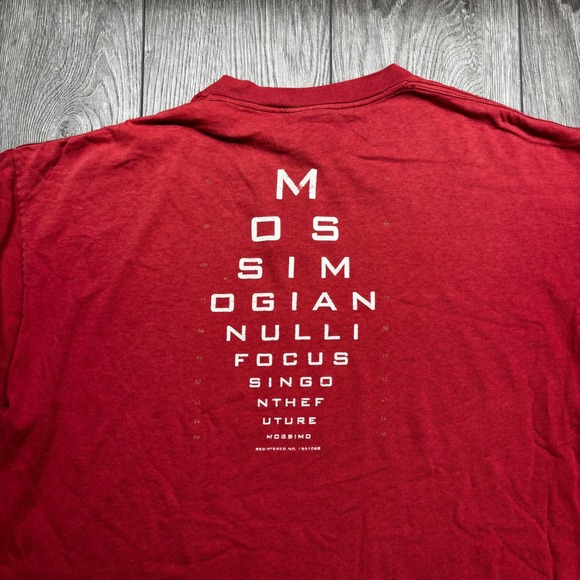 Vintage 90s Mossimo Blurred Eye Double Sided T Shirt Size XL Red - Picture 6 of 9